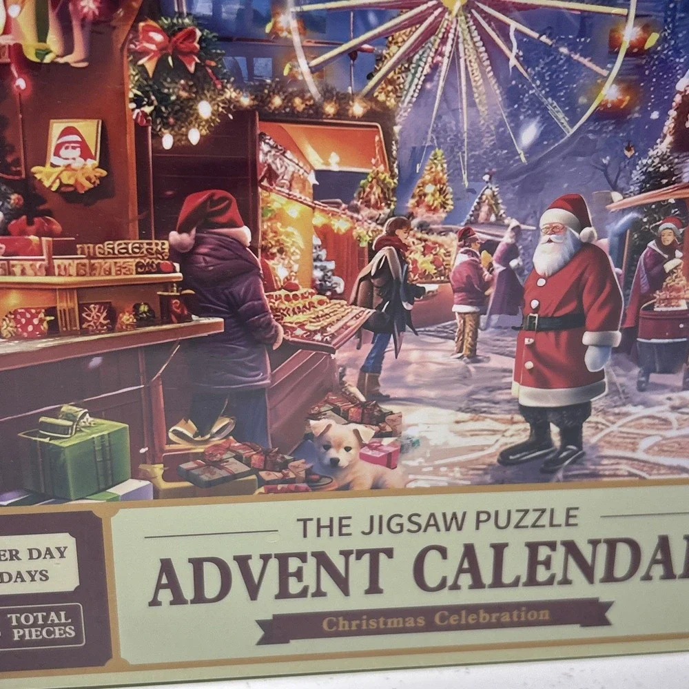 Christmas Advent Calendar Jigsaw Puzzle 1008 Pieces 27.5x19.7 Inch‎